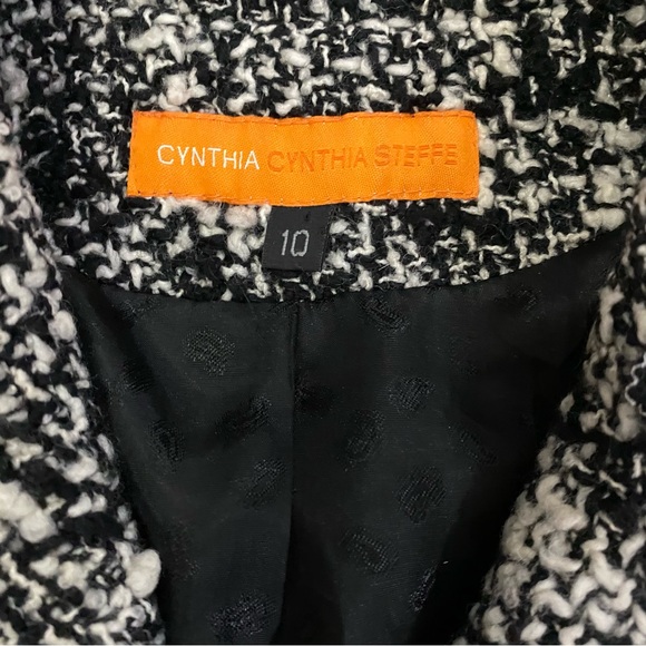 Cynthia Steffe Tweed Lace Trimmed Jewel Medallion Jacket - Picture 4 of 8